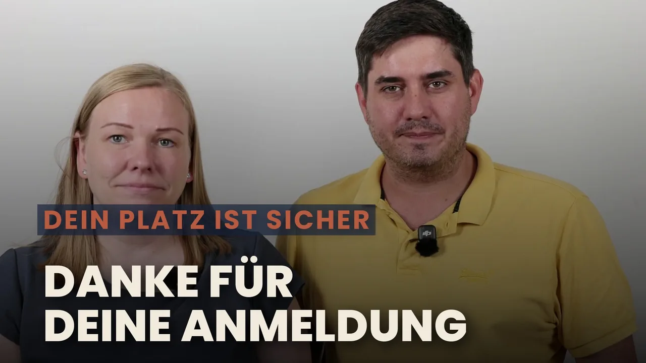 Stefanie Sonntag und Tim Schmitz bedanken sich für die Anmeldung